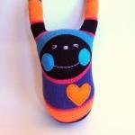 Bunny Smiley soft toy: blue..